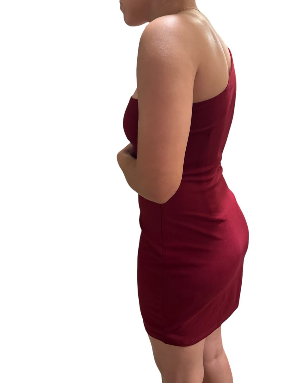 TOBI maroon one shoulder dress - Medium